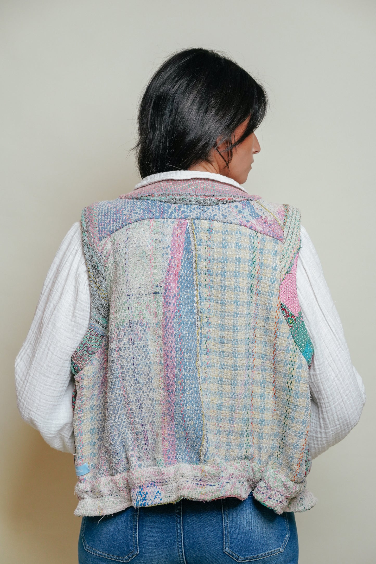 THE BLUE ISLAND - Kantha Sequin Vest 13