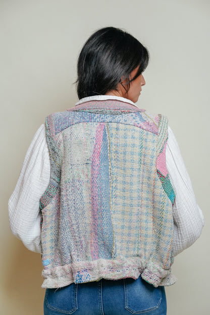 THE BLUE ISLAND - Kantha Sequin Vest 13