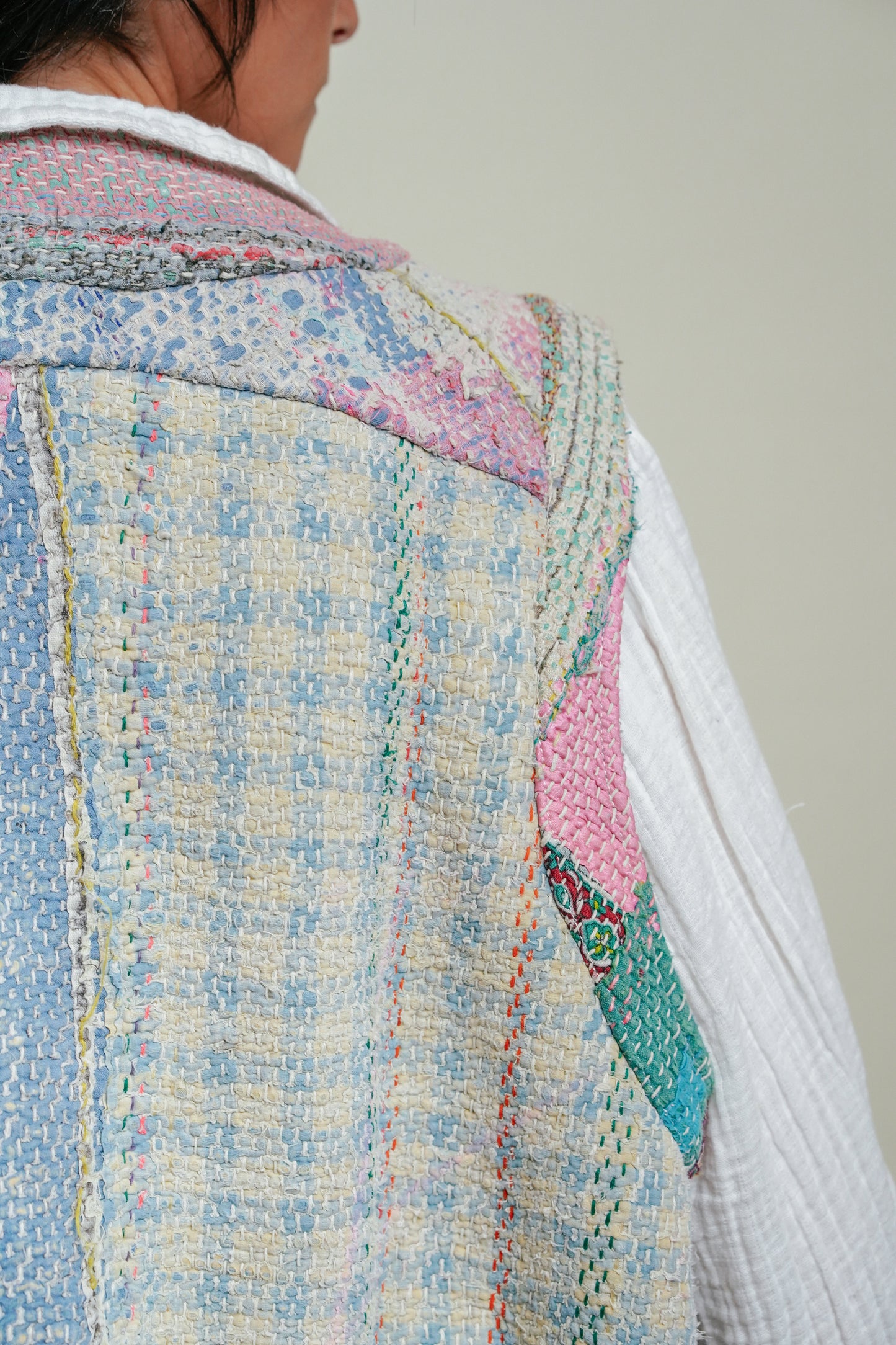 THE BLUE ISLAND - Kantha Sequin Vest 13