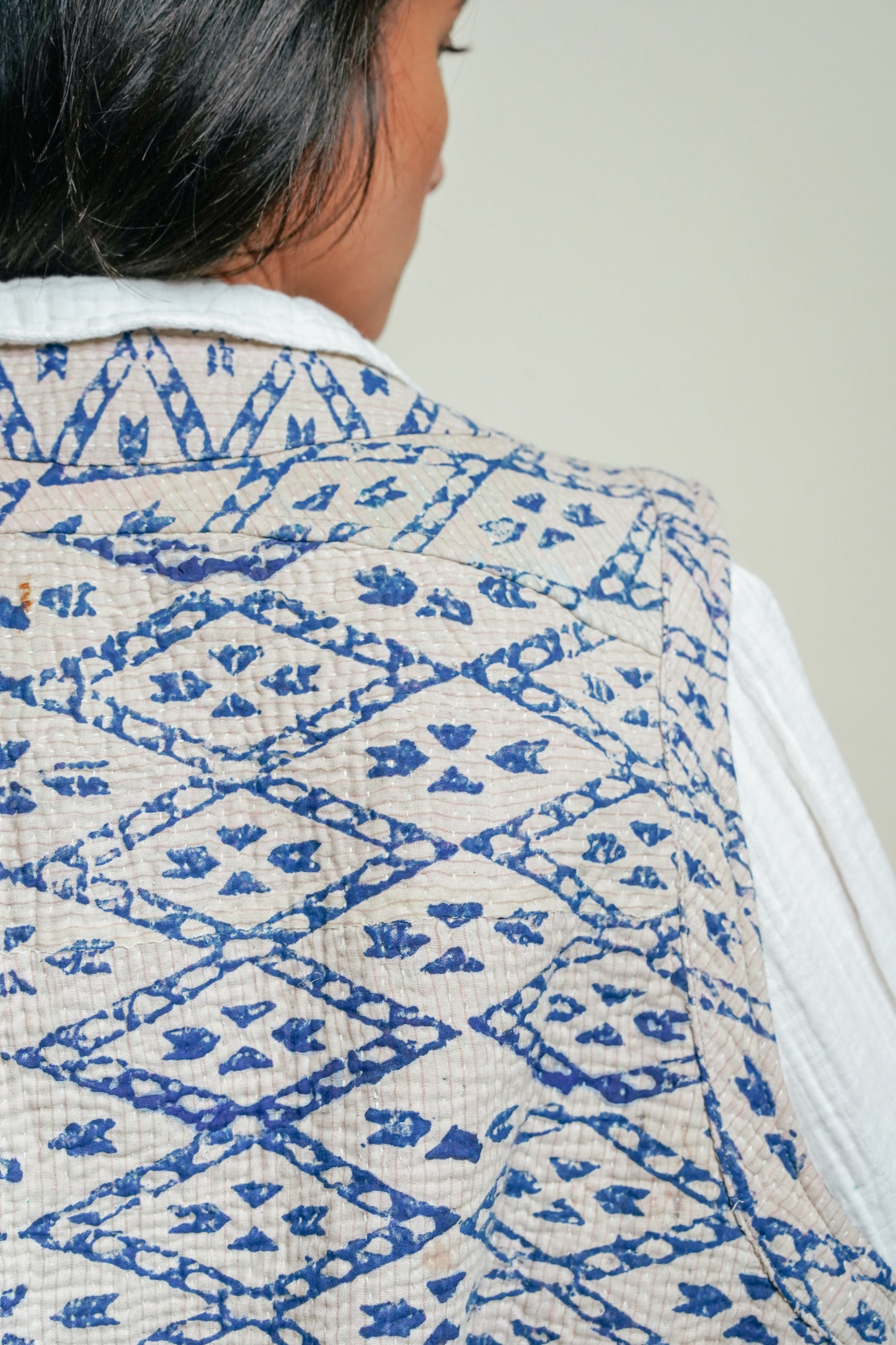 THE BLUE ISLAND - Kantha Sequin Vest 9