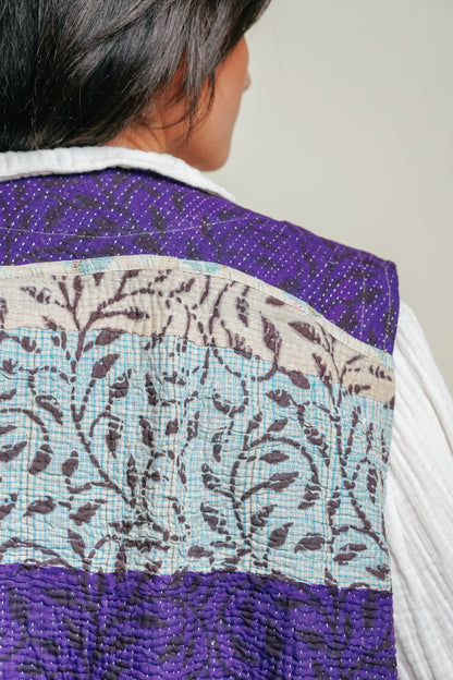 THE BLUE ISLAND - Kantha Sequin Vest 9