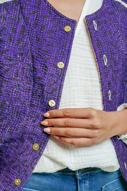 THE BLUE ISLAND - Kantha Sequin Vest 9