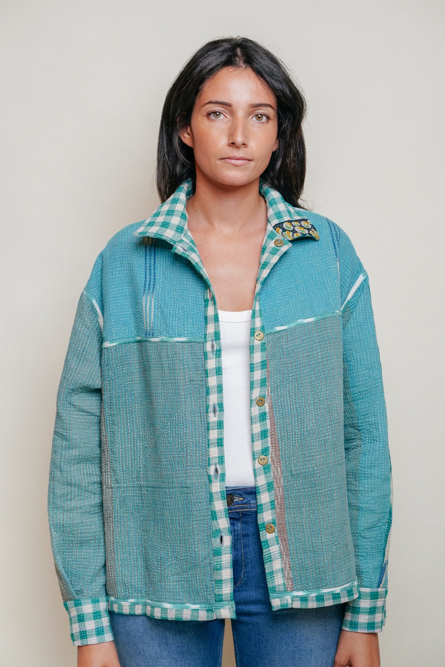 THE BLUE ISLAND - Kantha Jacket 10