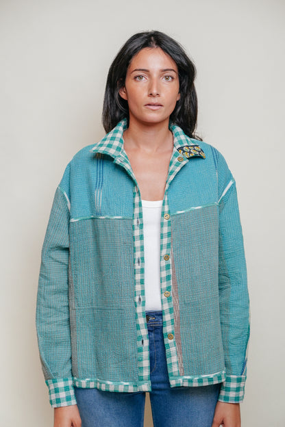 THE BLUE ISLAND - Kantha Jacket 10