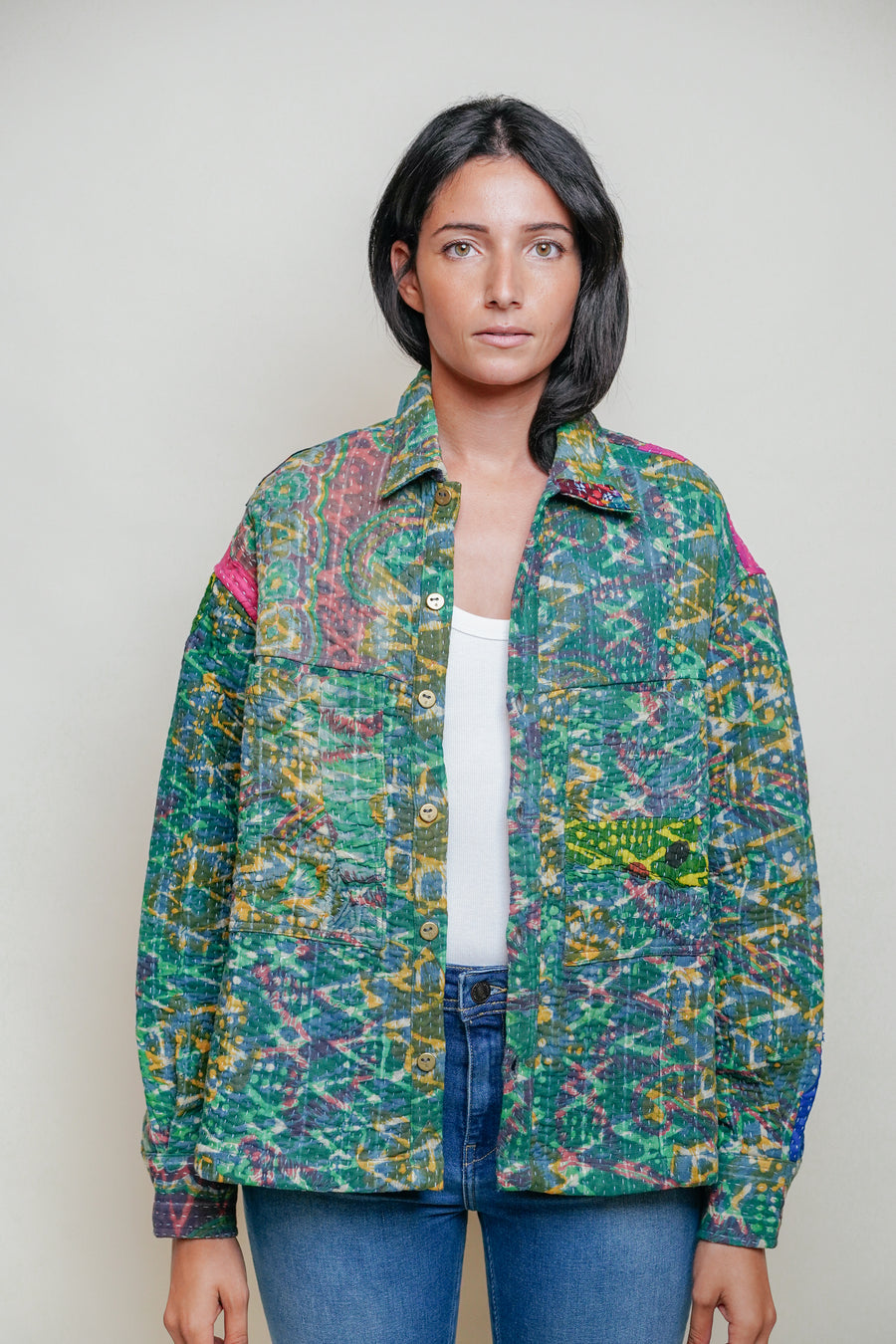 THE BLUE ISLAND - Kantha Jacket