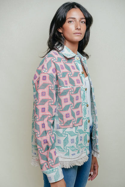 BLUE ISLAND - Kantha Lahori Patchwork Vest 1