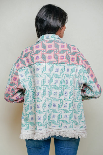 BLUE ISLAND - Kantha Lahori Patchwork Vest 1