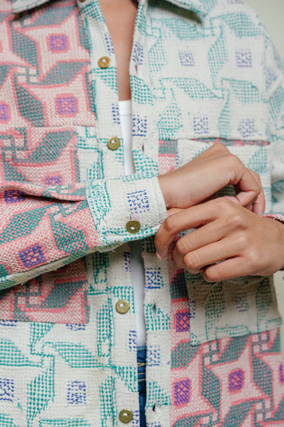 BLUE ISLAND - Kantha Lahori Patchwork Vest 1