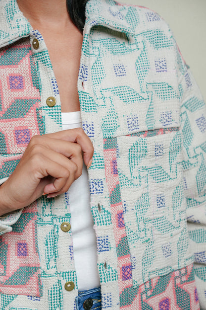 BLUE ISLAND - Kantha Lahori Patchwork Vest 1