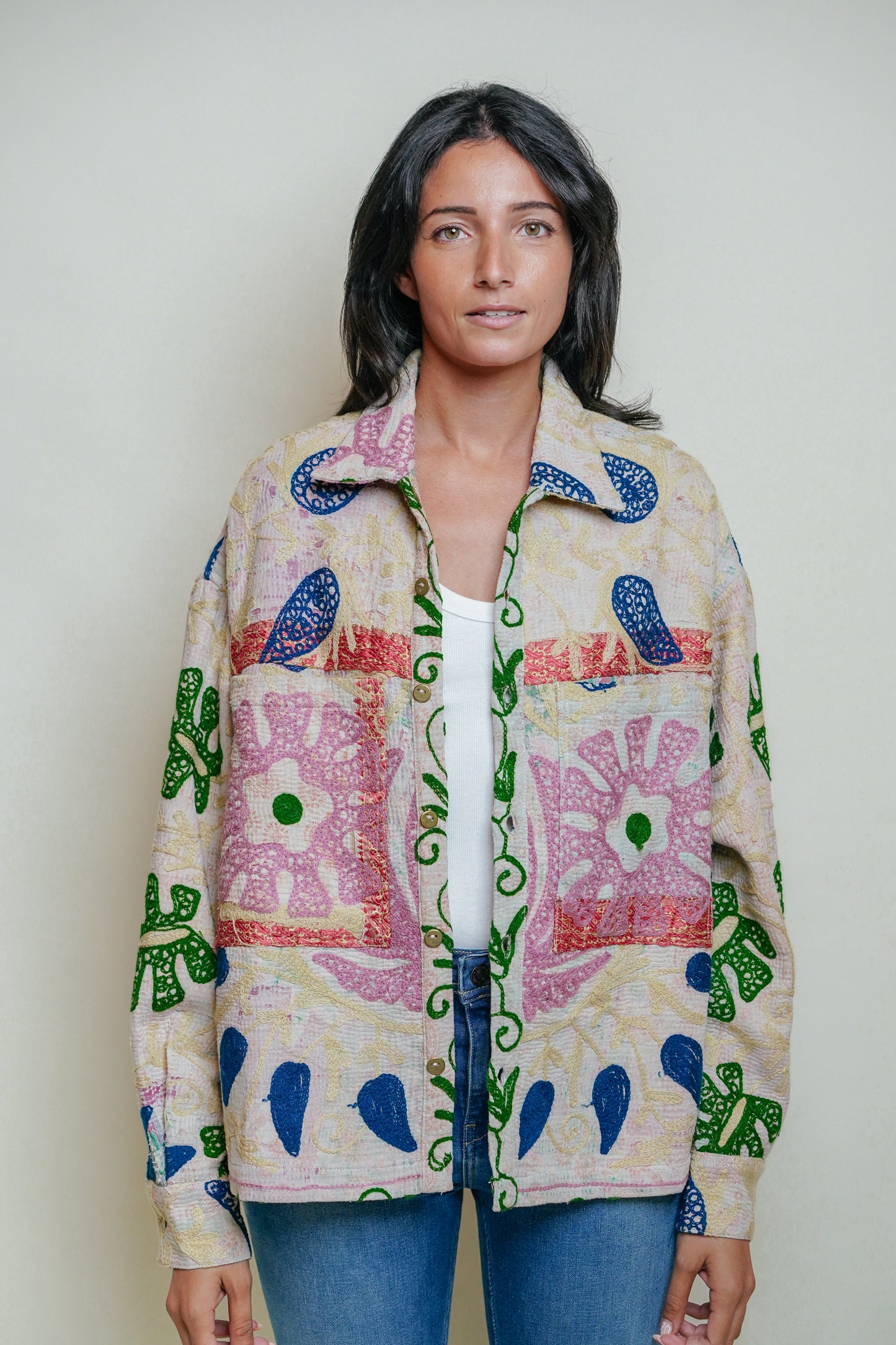 THE BLUE ISLAND - Suzani Kantha Jacket 16