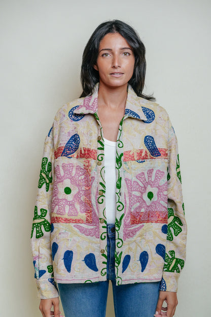 THE BLUE ISLAND - Suzani Kantha Jacket 16