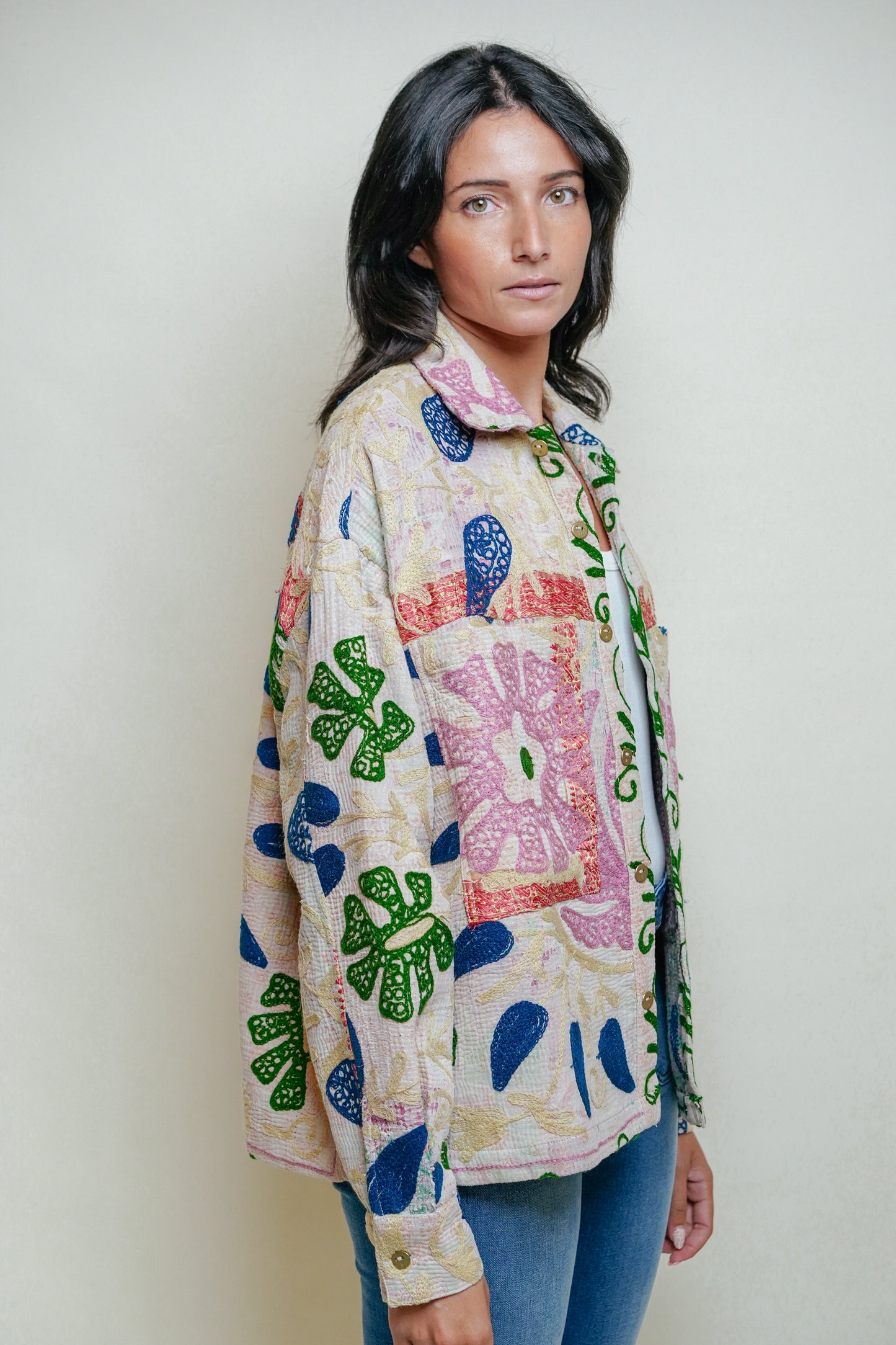 THE BLUE ISLAND - Suzani Kantha Jacket 16
