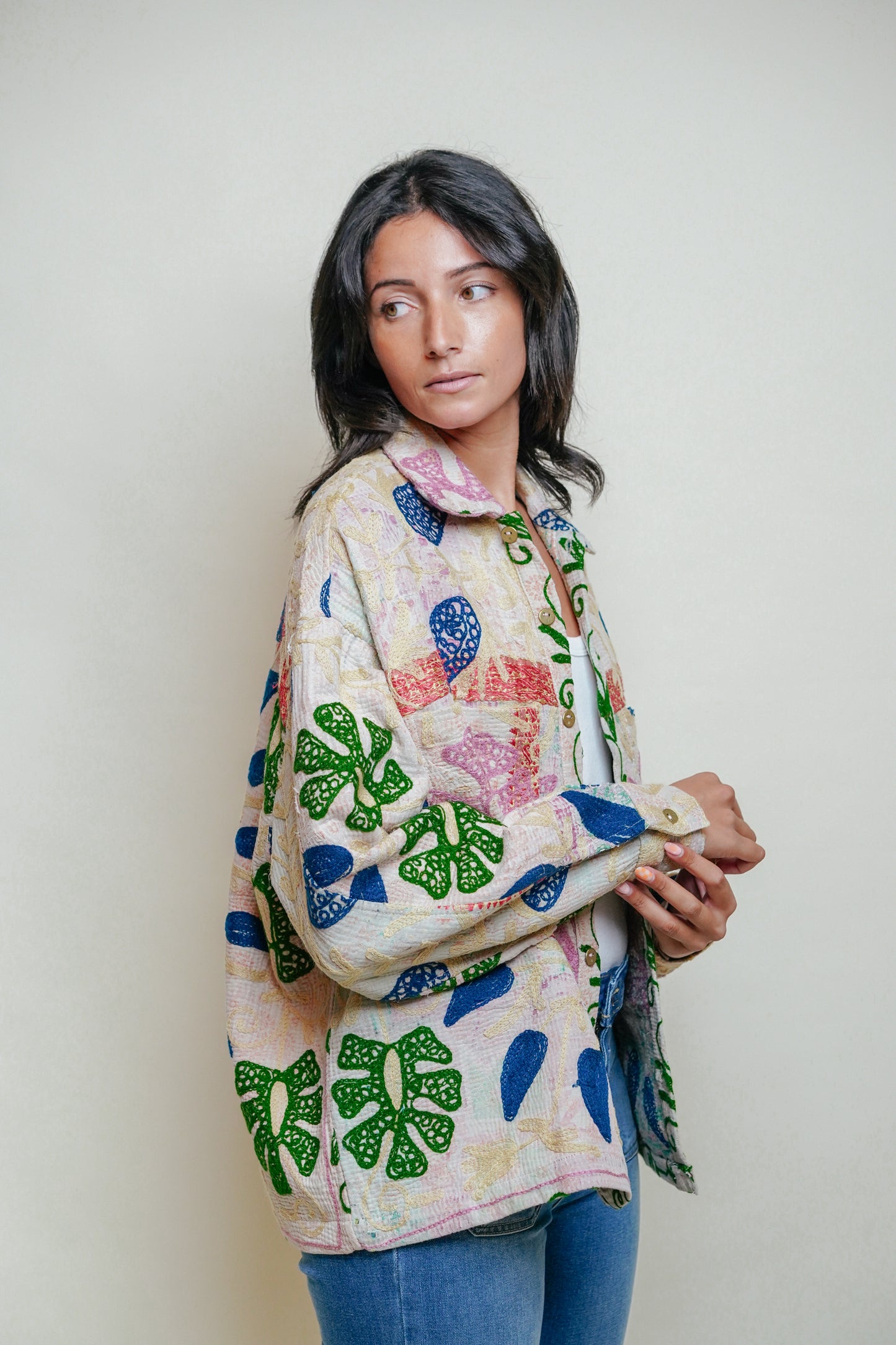 THE BLUE ISLAND - Suzani Kantha Jacket 16