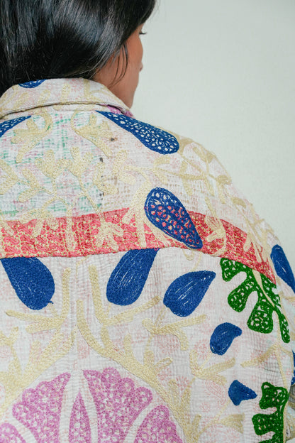 THE BLUE ISLAND - Suzani Kantha Jacket 16