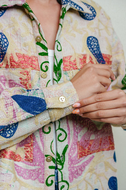 THE BLUE ISLAND - Suzani Kantha Jacket 16