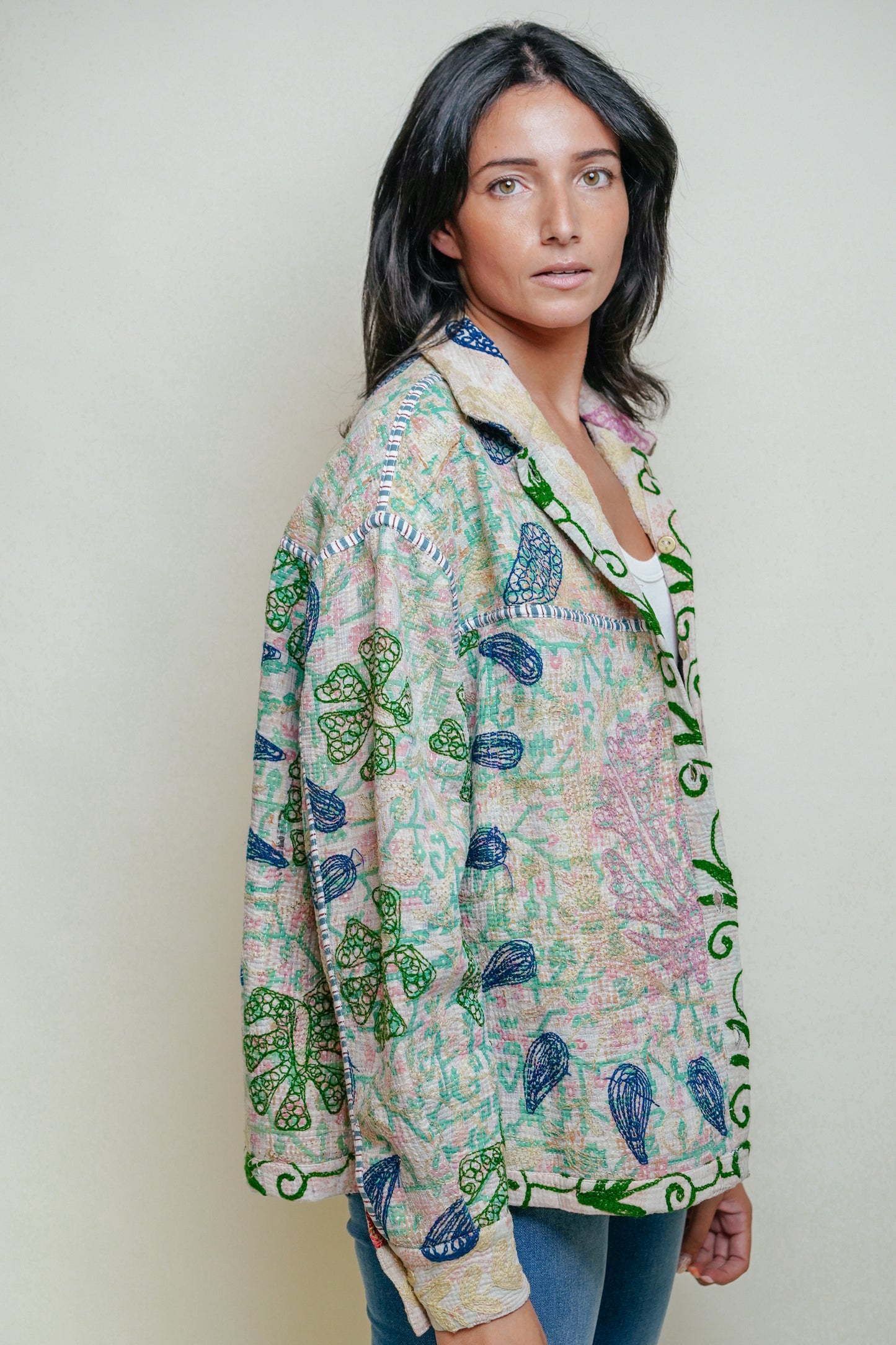 THE BLUE ISLAND - Suzani Kantha Jacket 16