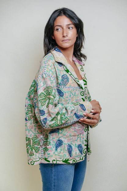 THE BLUE ISLAND - Suzani Kantha Jacket 16