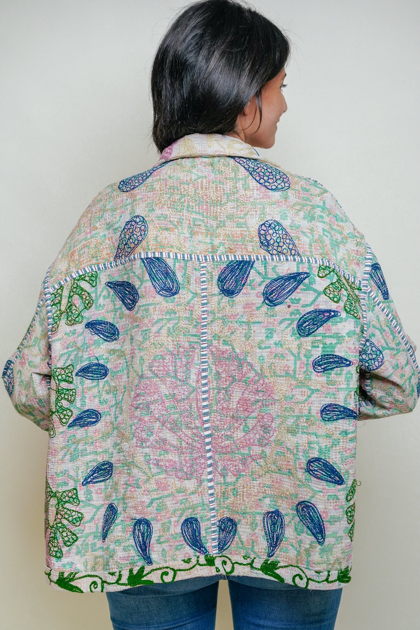 THE BLUE ISLAND - Suzani Kantha Jacket 16