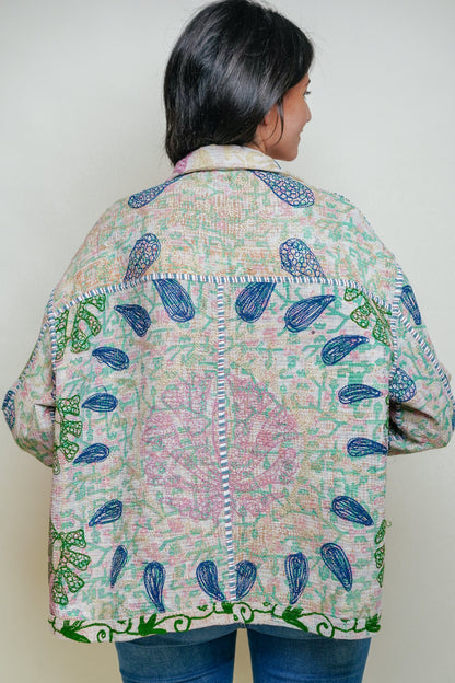 THE BLUE ISLAND - Suzani Kantha Jacket 16