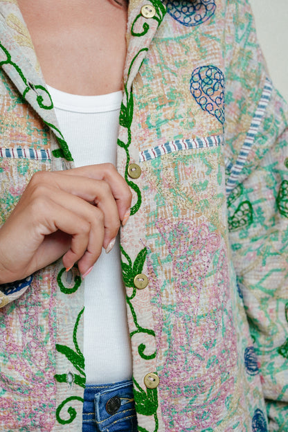 THE BLUE ISLAND - Suzani Kantha Jacket 16