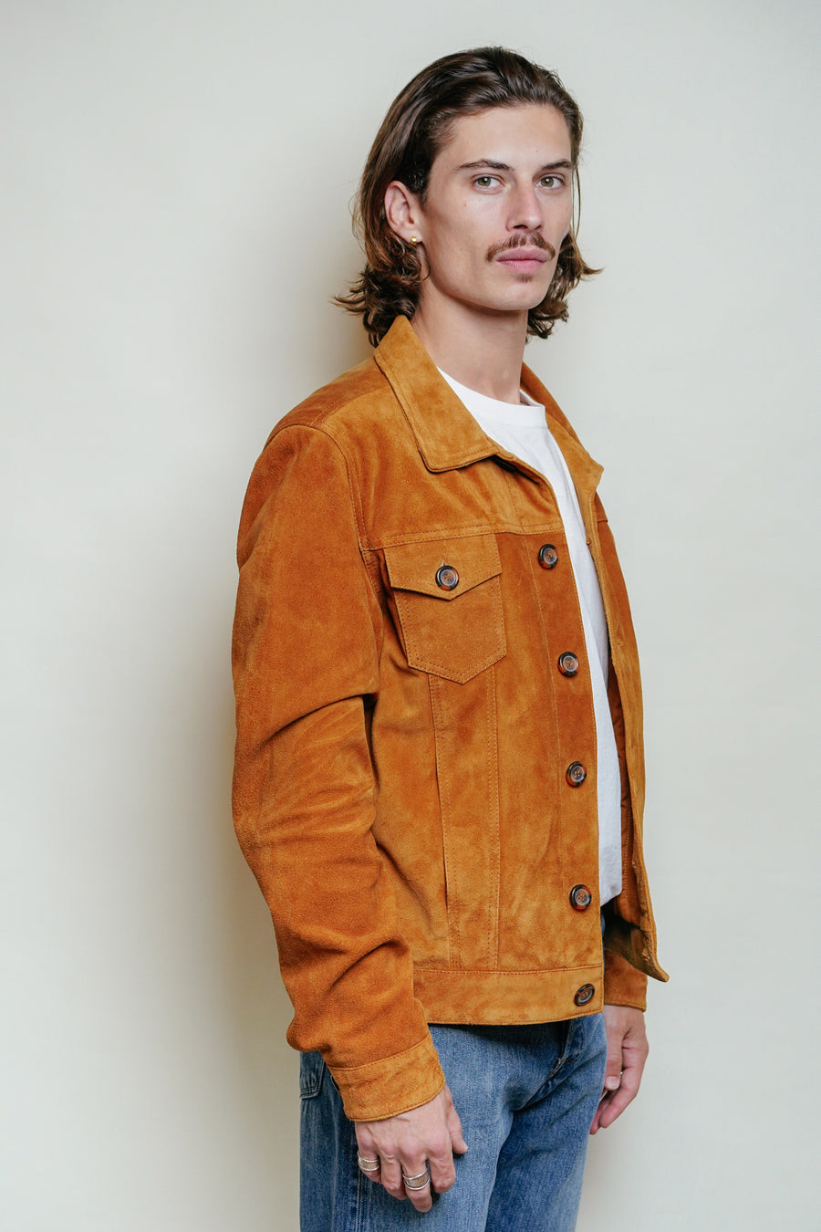 SERGE PARIENTE - Veste Jeans Jacket Suede