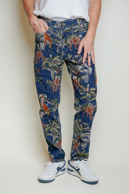 L'ÎLE BLEUE - Pantalon Cosmo Jungle