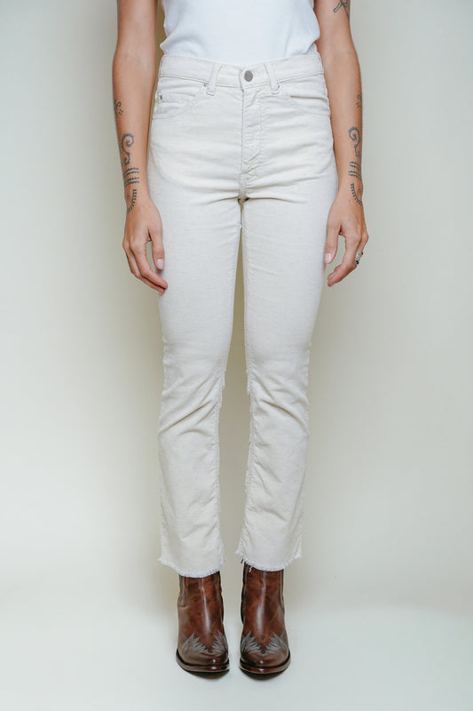 ACQUAVERDE - Jean Cara Velours Côtelé Natural