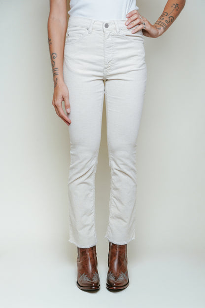 ACQUAVERDE - Jean Cara Velours Côtelé Natural