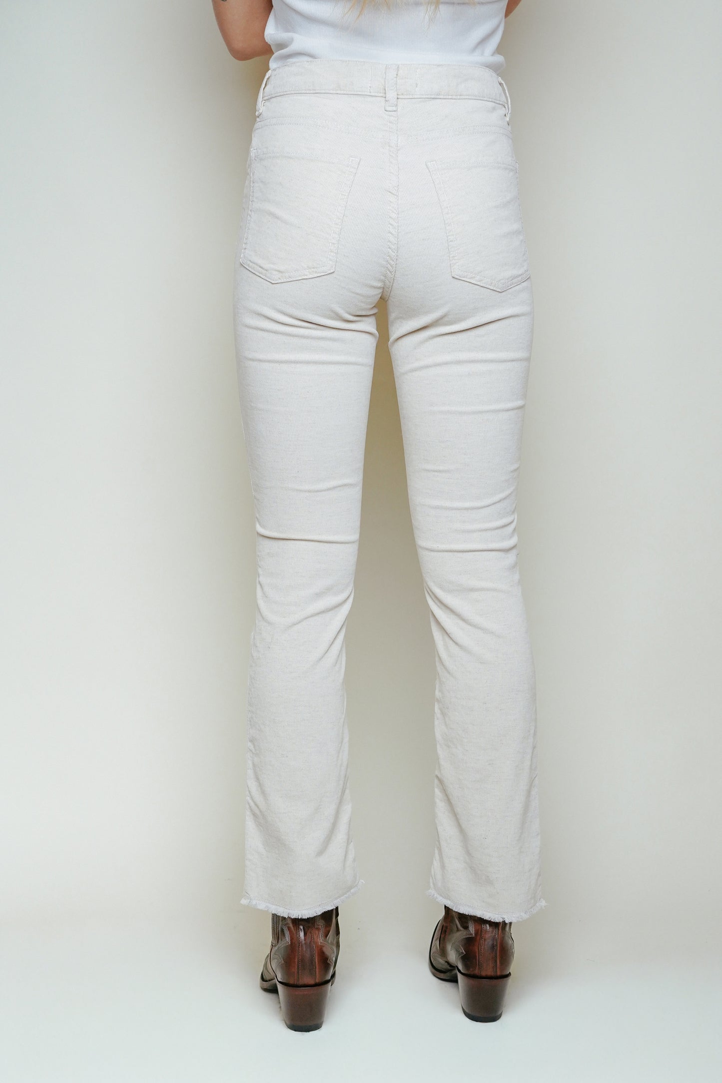 ACQUAVERDE - Jean Cara Velours Côtelé Natural