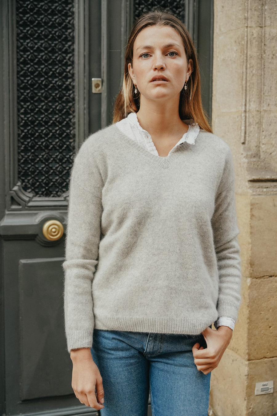 ESTHÈME - Petit Col V Raccoon Grey