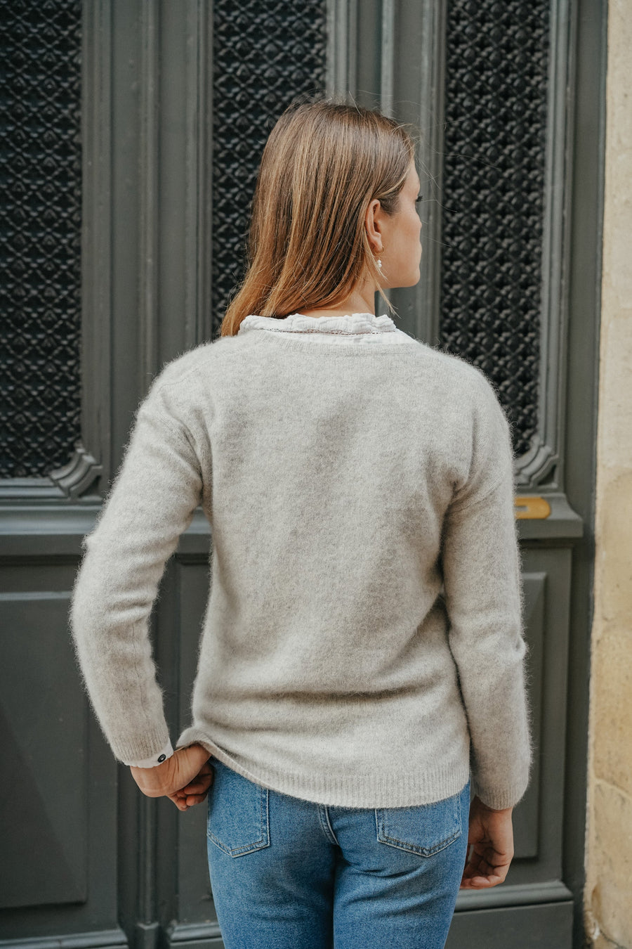 ESTHÈME - Petit Col V Raccoon Grey