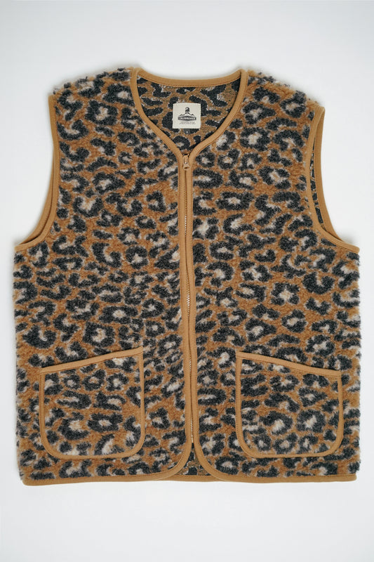 COLDBREAKER - Leopard Print Sleeveless Jacket