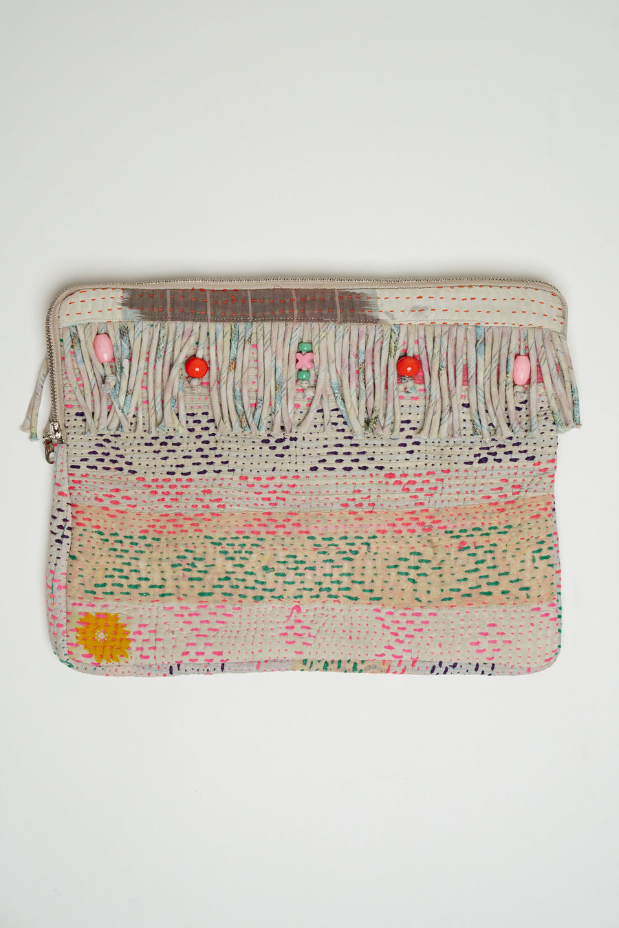 L'ÎLE BLEUE - Housse d'Ordinateur Kantha Franges