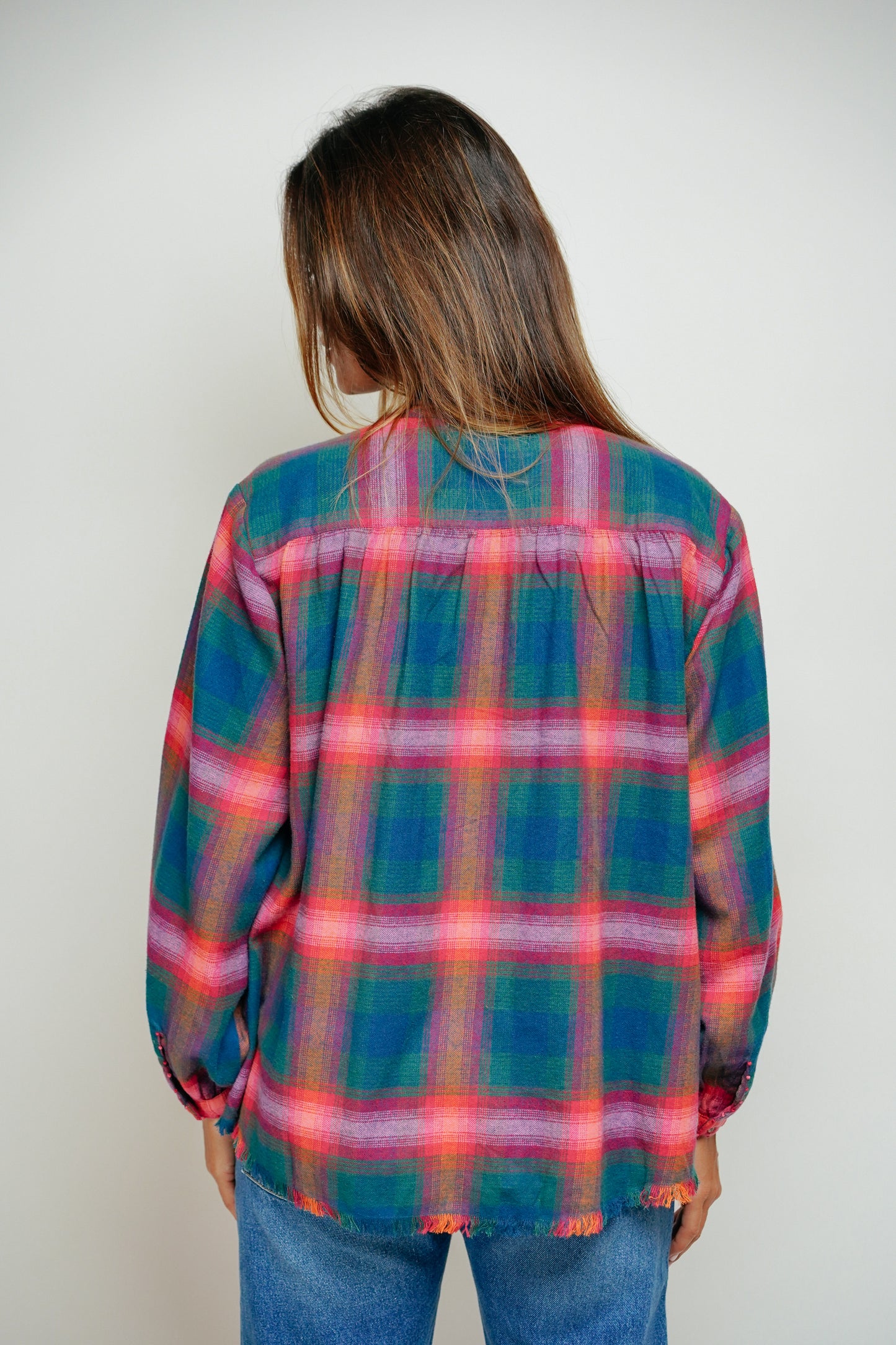 L'ÎLE BLEUE - Blouse Kamini Tartan