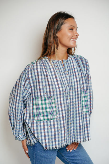 L'ÎLE BLEUE - Blouse Kamini Fleurs