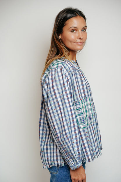 L'ÎLE BLEUE - Blouse Kamini Fleurs