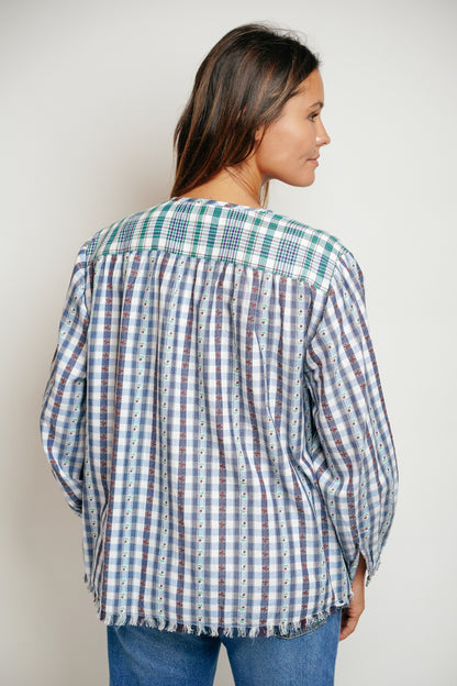 L'ÎLE BLEUE - Blouse Kamini Fleurs