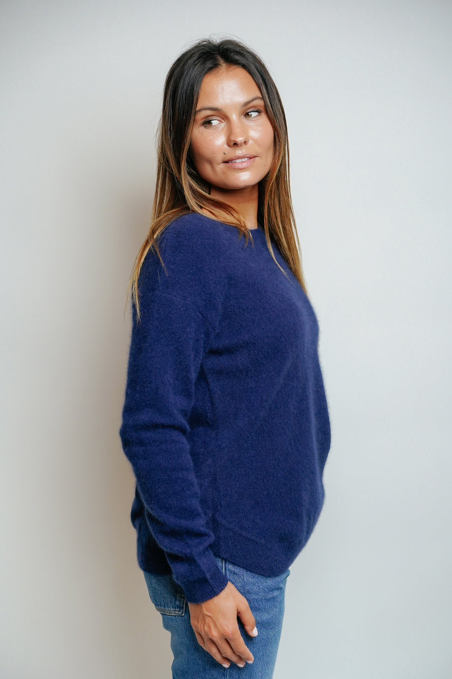 ESTHÈME - Col Rond Raccoon Bleu