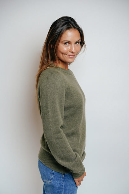 ESTHÈME - Round Neck Cashmere Khaki