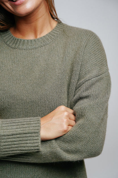 ESTHÈME - Round Neck Cashmere Khaki