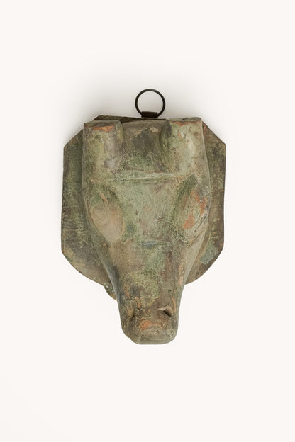 L'ÎLE BLEUE - TÊTE D'ANIMAL EN BOIS DE MANGUIER