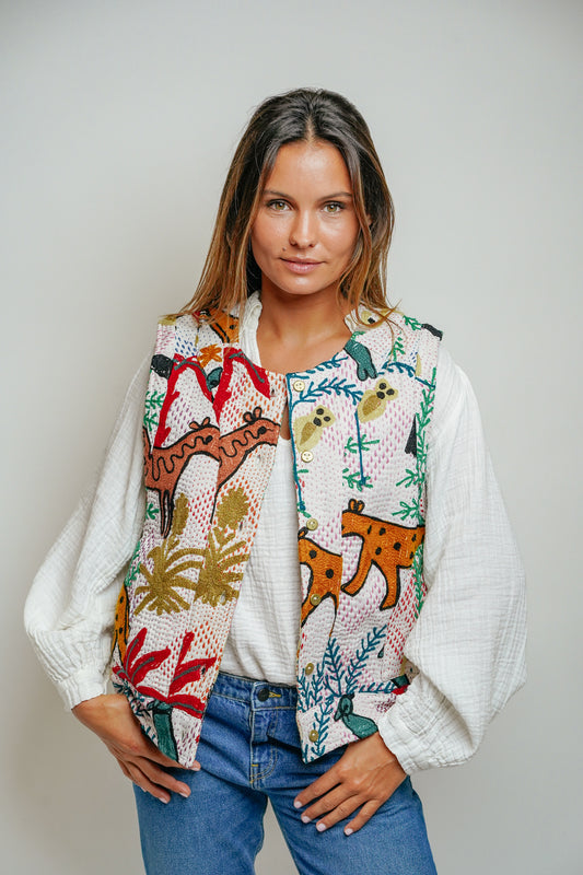 L'ÎLE BLEUE - Gilet Annie Animal 1