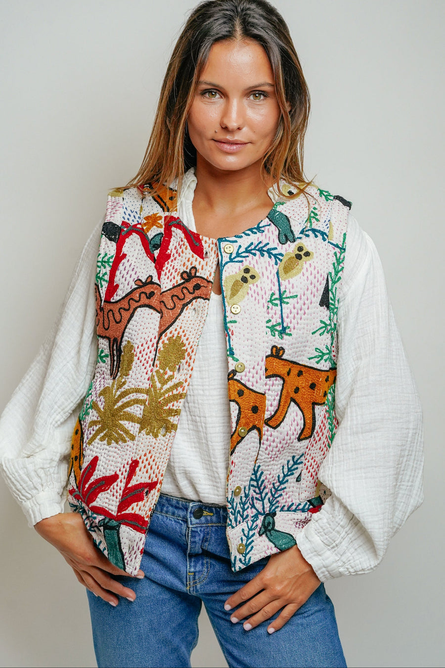 L'ÎLE BLEUE - Gilet Annie Animal