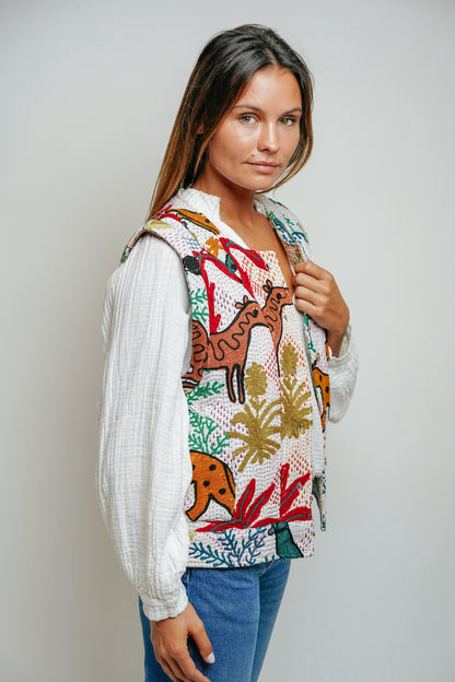 L'ÎLE BLEUE - Gilet Annie Animal 1