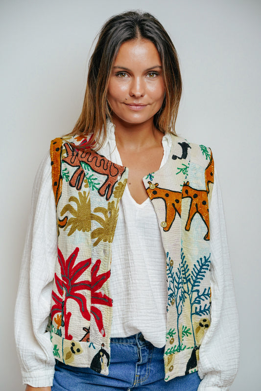 L'ÎLE BLEUE - Gilet Annie Animal 1