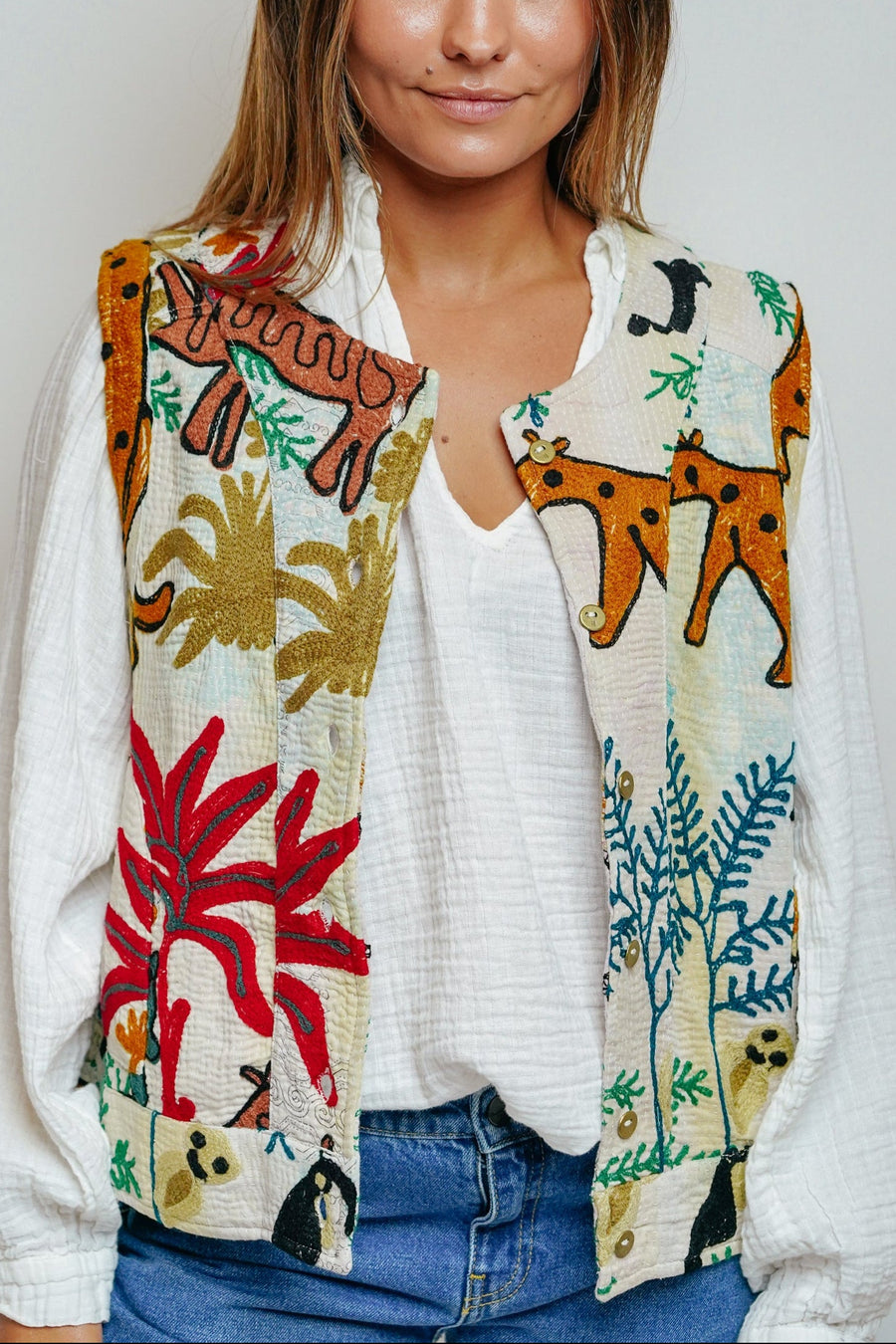 L'ÎLE BLEUE - Gilet Annie Animal