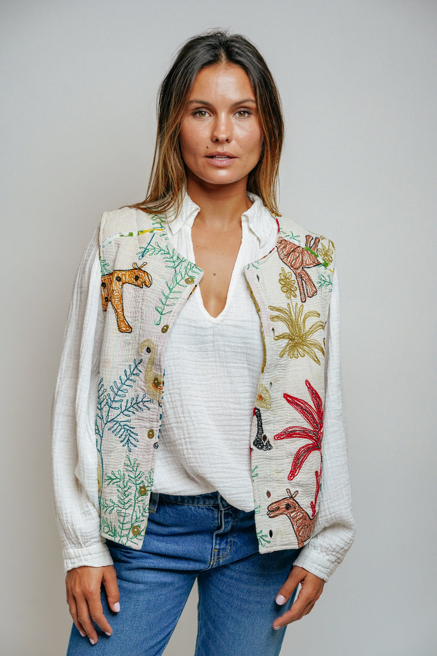 L'ÎLE BLEUE - Gilet Annie Animal