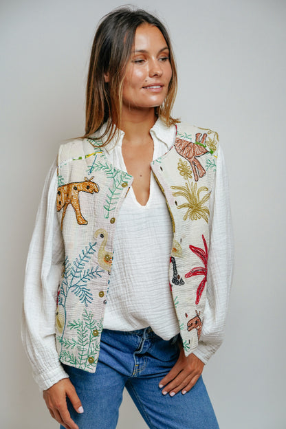 L'ÎLE BLEUE - Gilet Annie Animal 1