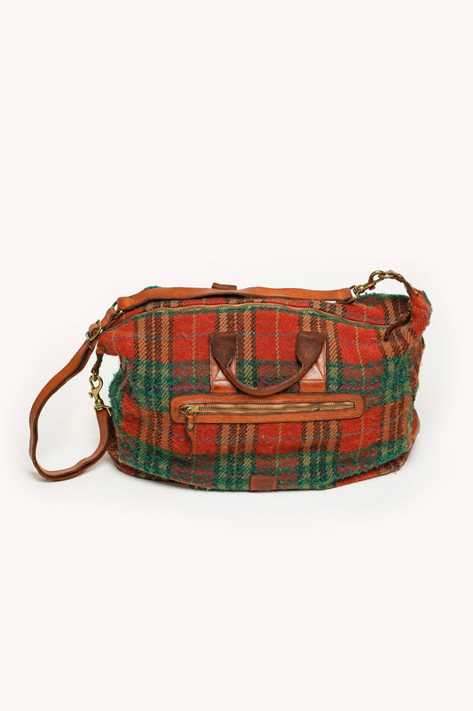 L'ÎLE BLEUE - WEEKEND BAG TARTAN