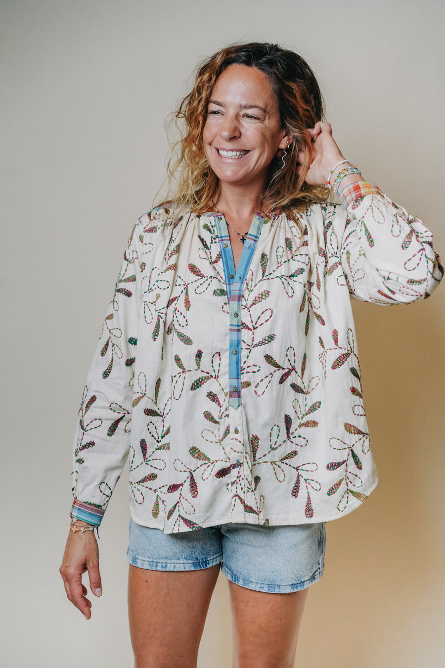 L'ÎLE BLEUE - Blouse Lily Flower